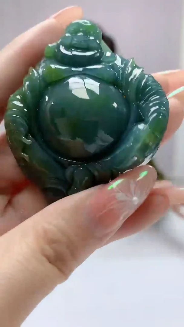 【闪购商品】定制翡翠未镶嵌4917DD-毛货挂件18