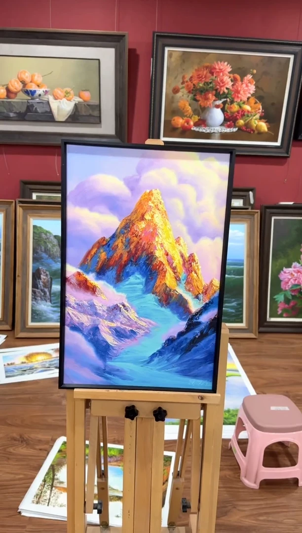 油画纯手绘油画 带装裱 36*54cm