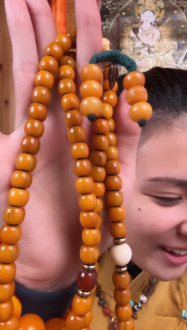 铁合金花岗石藏式风格珠串