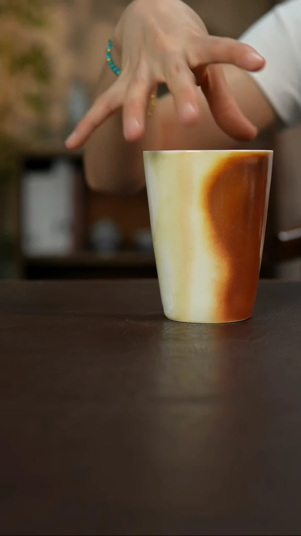 杯景德镇陶瓷杯碗柴烧多人