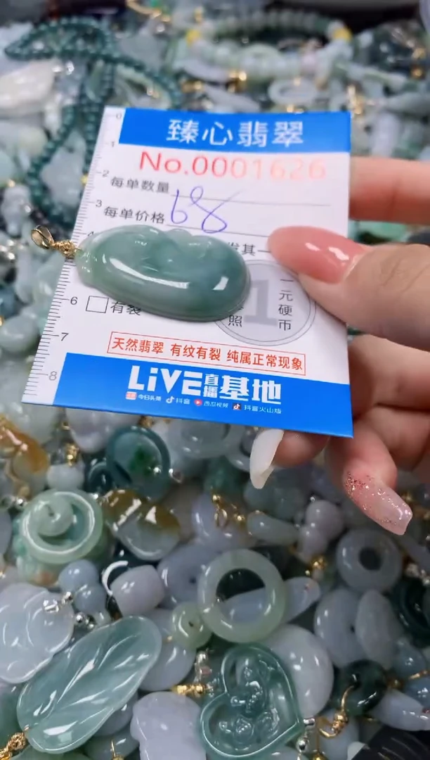 翡翠未镶嵌颈饰1626