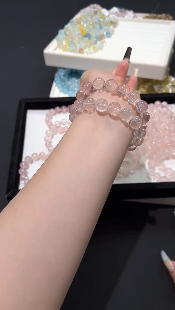 水晶手链未镶嵌4a多样性发其一【1条】默认微瑕11mm