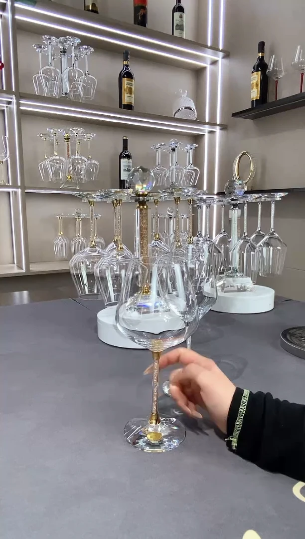 【闪购商品】无铅玻璃金钻红酒杯架