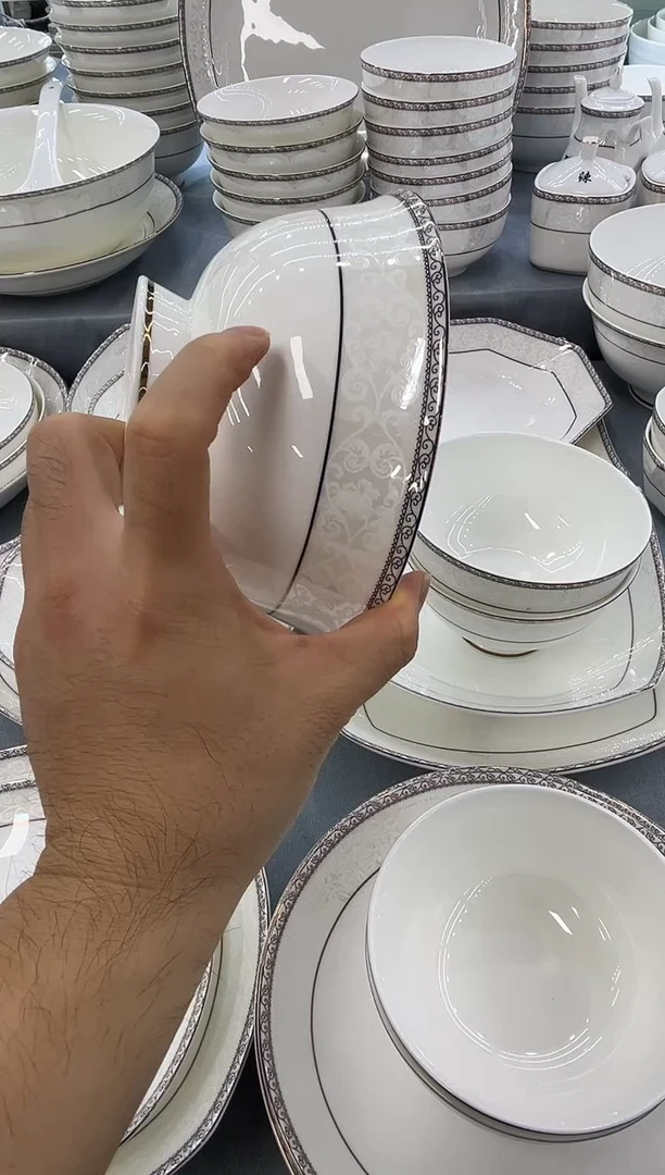 骨瓷玲珑6高4个