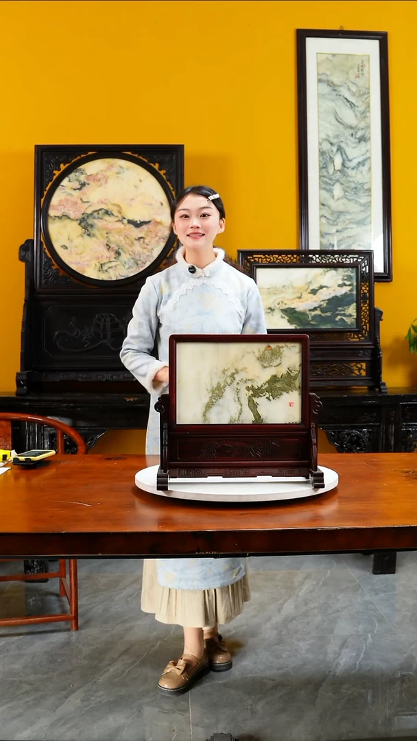 石材天然大理石画摆件