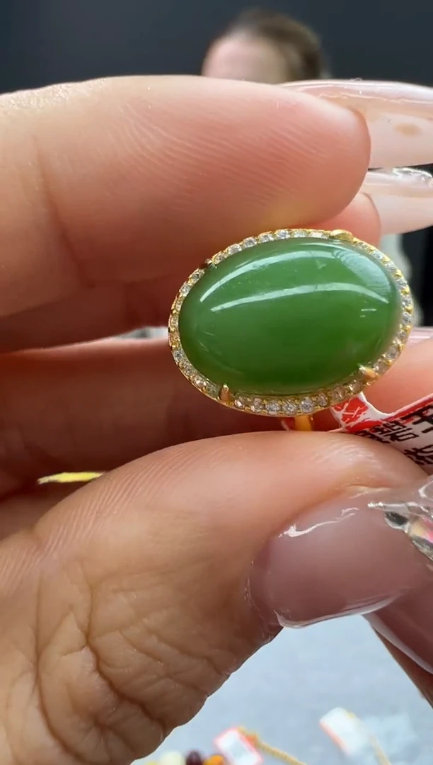 【闪购商品】和田玉（碧玉）戒指未镶嵌822秒拍号