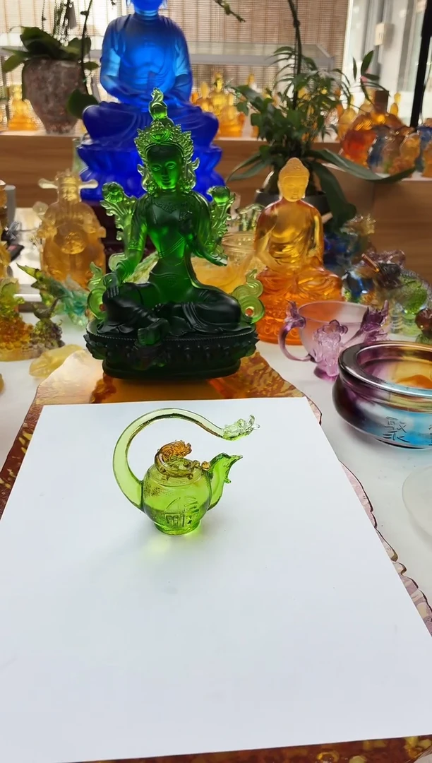 手工艺品琉璃龙凤貔貅壶彩色