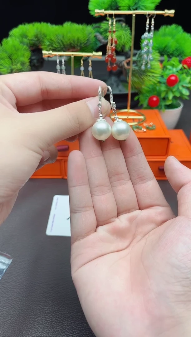 耳饰银S925镶嵌拼合珍珠（马贝珠）239