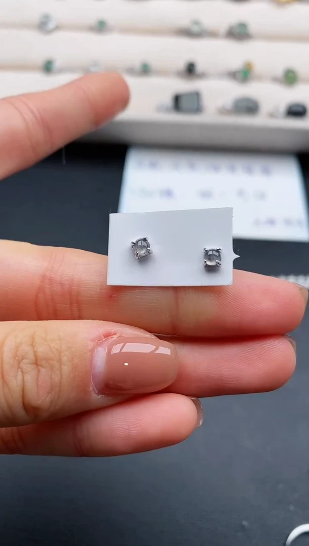 银S925镶嵌戒指翡翠66666666+10