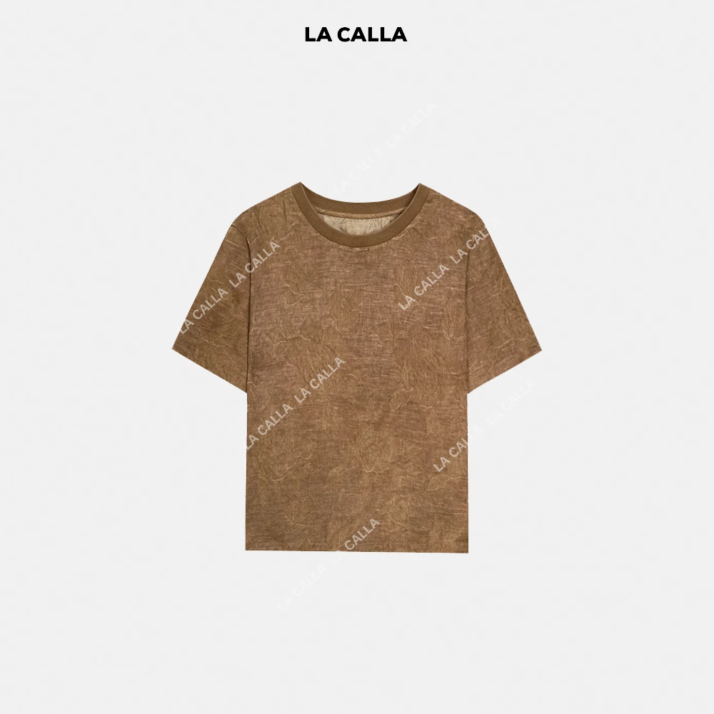 LA CALLA汉麻T圆领百搭T恤YY-M-5538