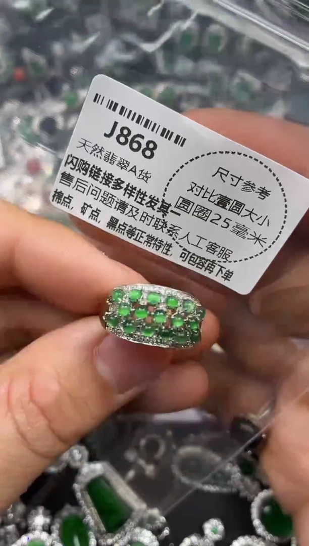 颈饰未镶嵌翡翠J868戒指