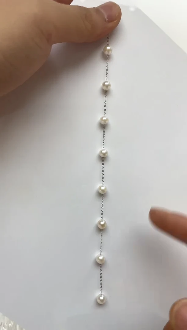18K金镶嵌手绳海水珍珠5.5-6