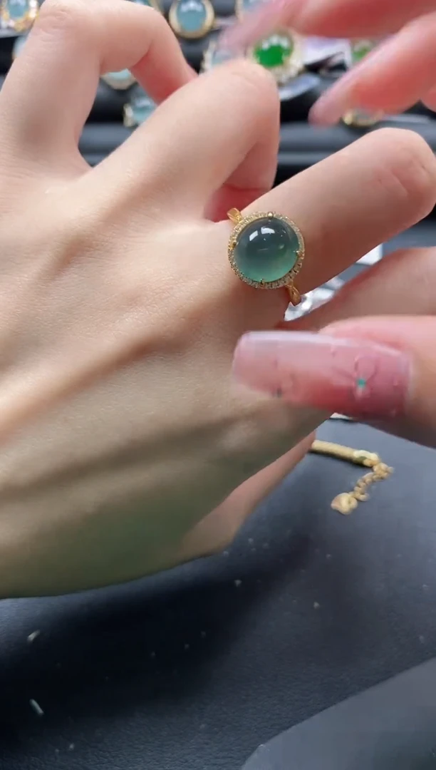 【闪购商品】翡翠戒指银S925镶嵌1111