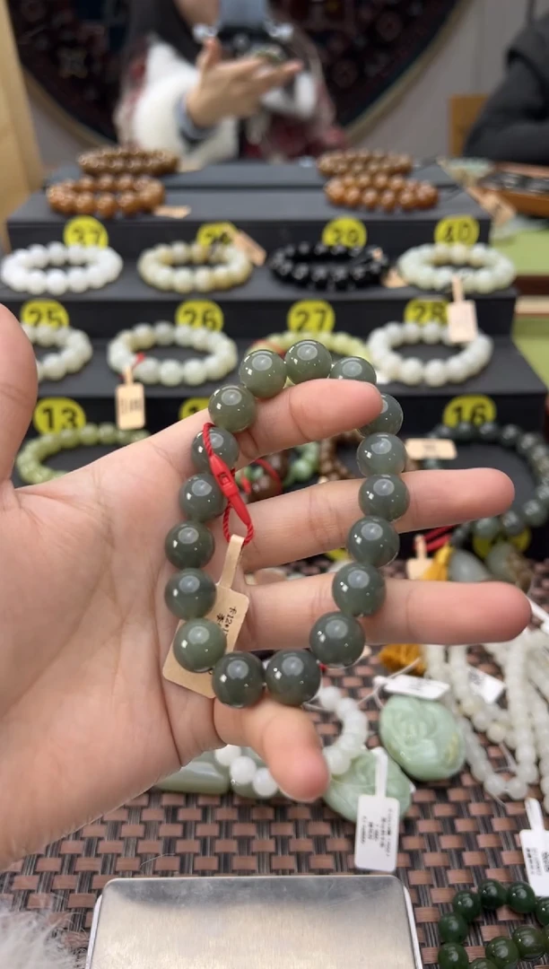 未镶嵌手串和田玉若羌李保国矿手串卡12