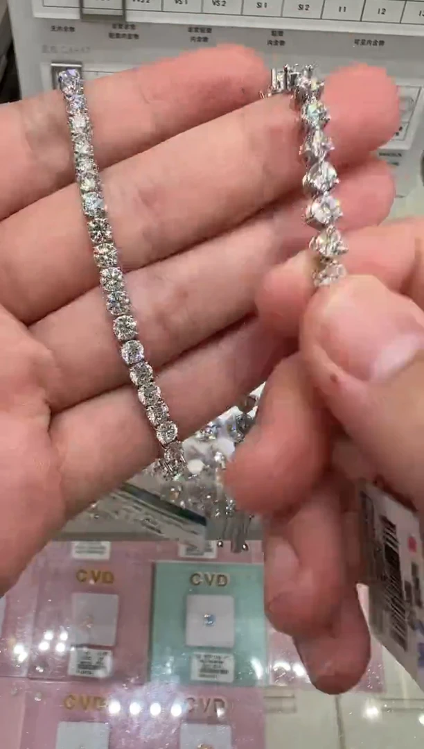 【闪购商品】实验室培育钻石裸石未镶嵌两爪手链