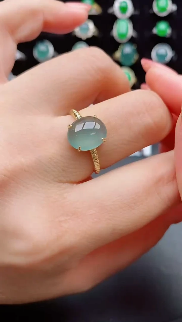 【闪购商品】翡翠戒指银S925镶嵌50800