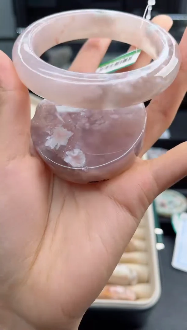 石英质玉手镯未镶嵌60圈口（赠送镯心）6887273