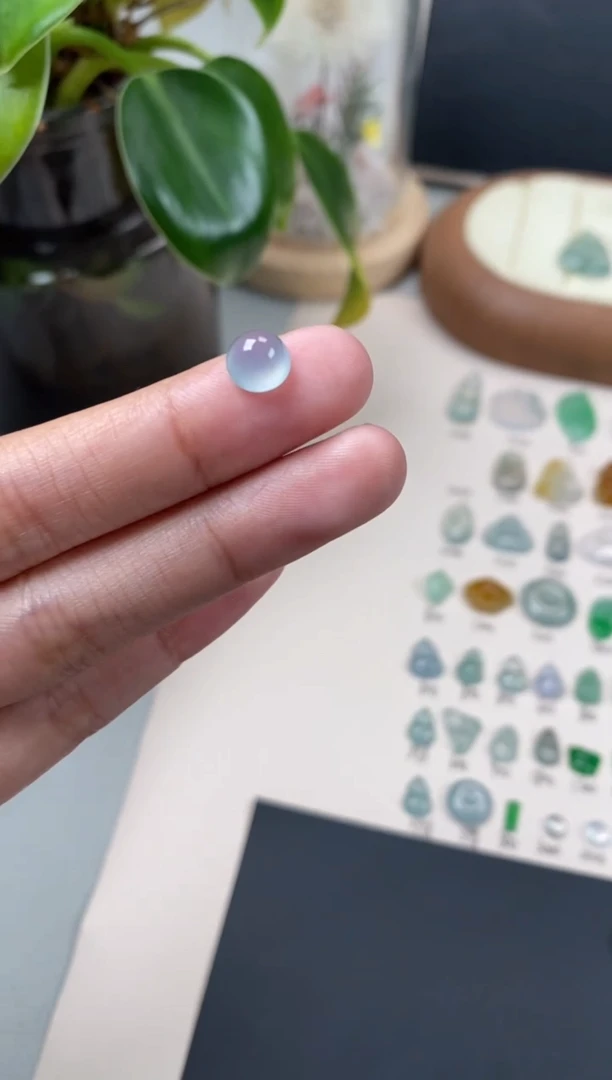 【闪购商品】翡翠颈饰未镶嵌翡翠冰紫蛋面