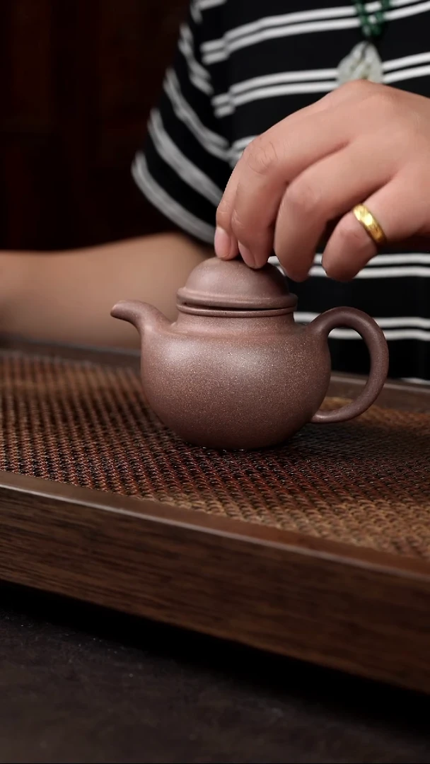 茶壶紫砂桃花泥寿珍掇球