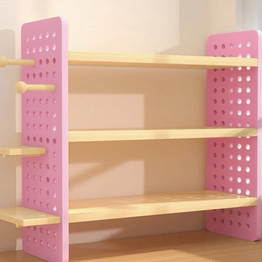 桌面置物架书桌收纳架桌上书架宿舍办公桌多层洞洞板分层收纳柜子