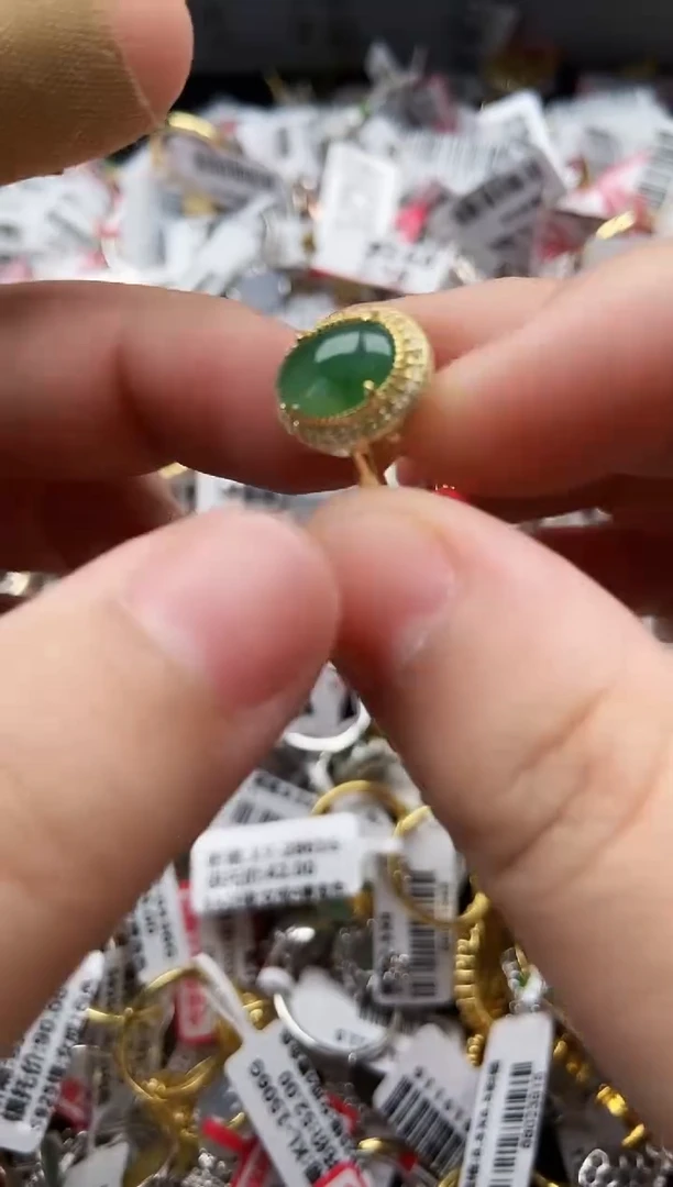 【闪购商品】翡翠戒指银S925镶嵌2222222-1