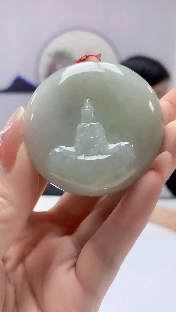 【闪购商品】定制翡翠未镶嵌4852DD-毛货挂件152