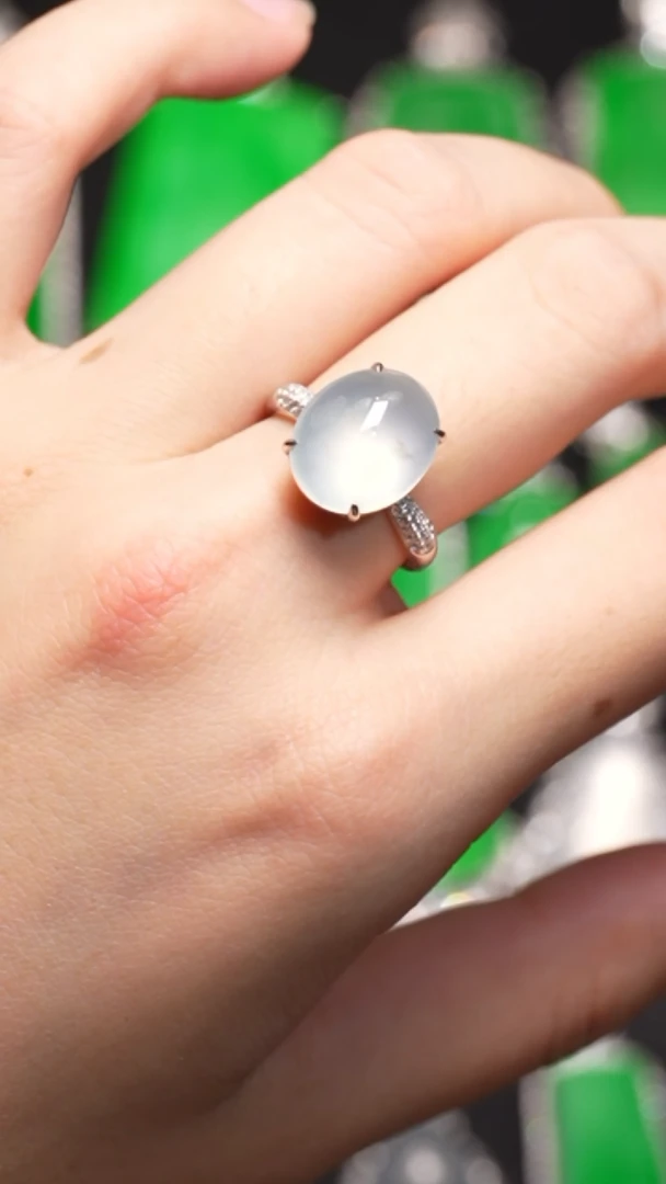 翡翠18K金镶嵌吊坠(不含链)吊坠