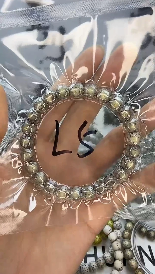 手串星月菩提9/8 灰料 眼留白 同枝果