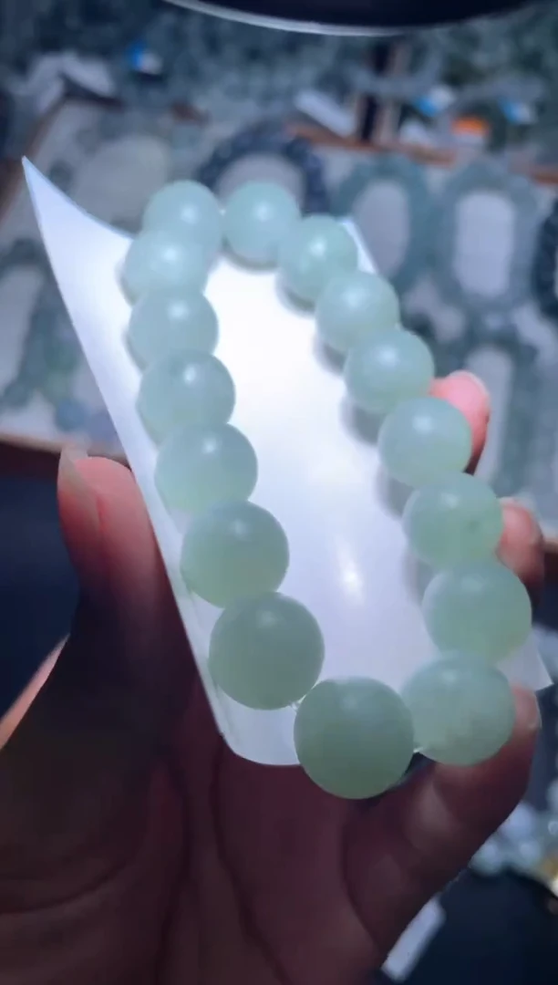 未镶嵌定制翡翠天然缅甸翡翠手串22