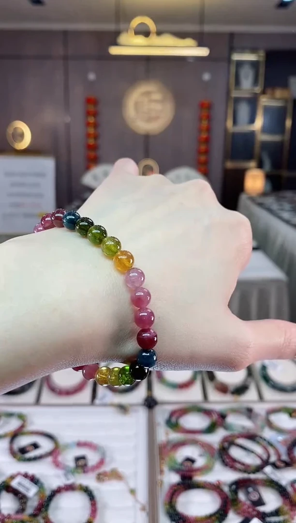 【闪购商品】碧玺单圈手串6mm+未镶嵌一物一证dan