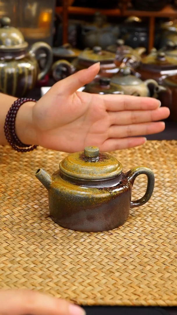 茶壶紫砂纯自然紫砂柴烧
