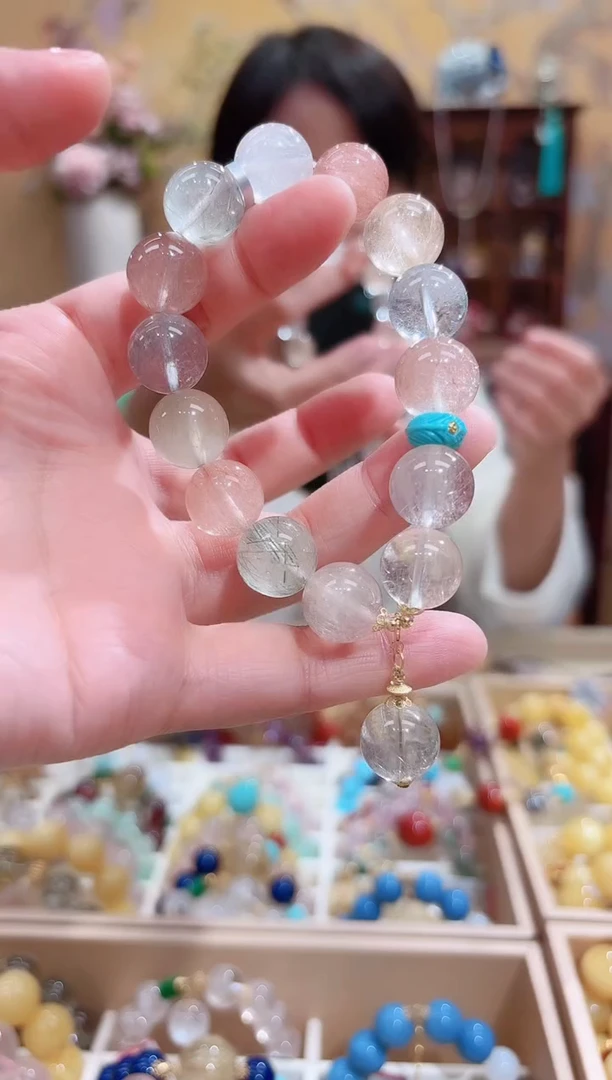 18K金镶嵌手串水晶设计款珠串