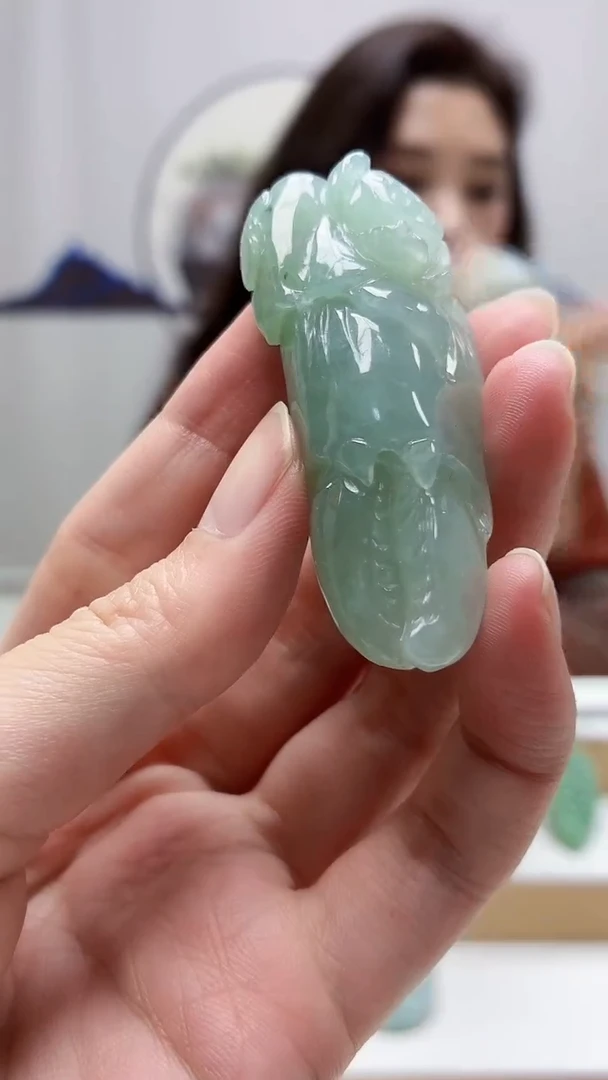未镶嵌定制翡翠4829zm-毛货挂件蟹钳29