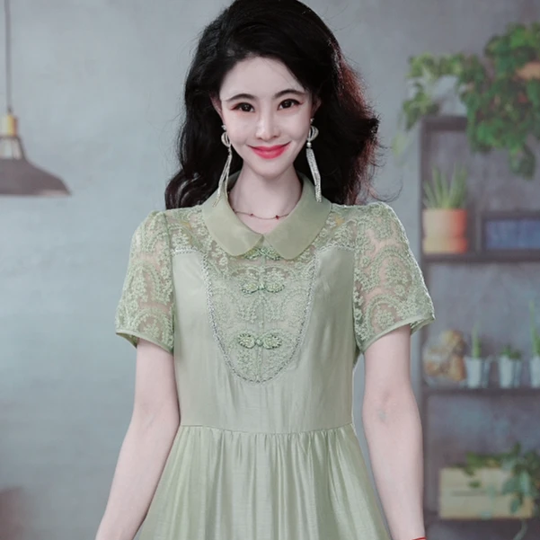 时尚休闲气质大方减龄气质优雅连衣裙M-4XL