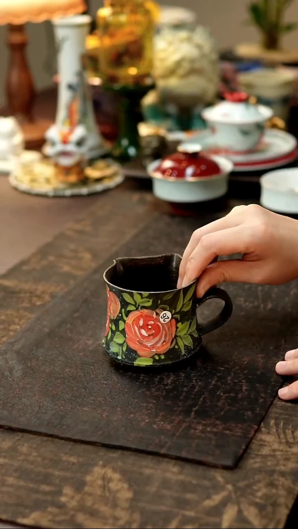 景德镇陶瓷杯碗柴烧多人