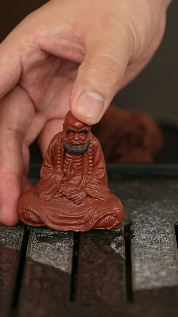 【闪购商品】紫砂茶宠6紫砂茶宠达摩朱泥