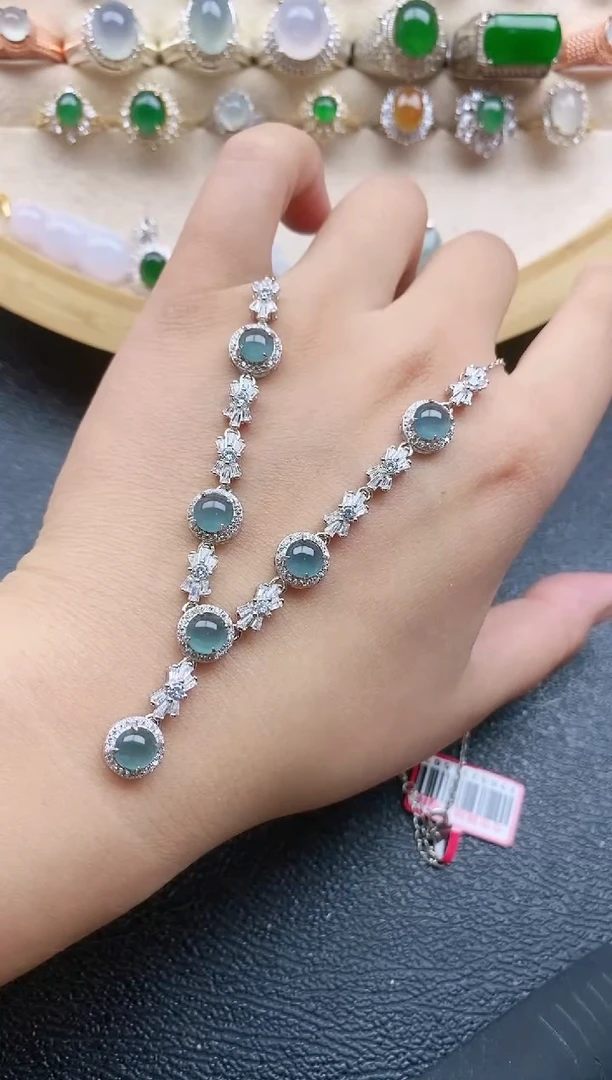 翡翠戒指银S925镶嵌11111