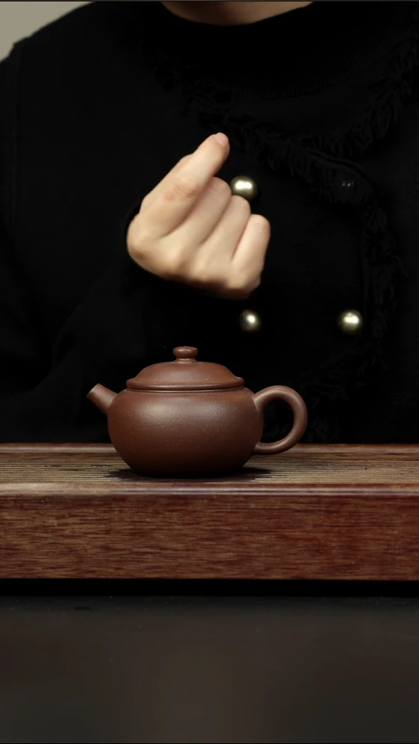 茶壶紫砂四井顶级老紫泥 钵圆