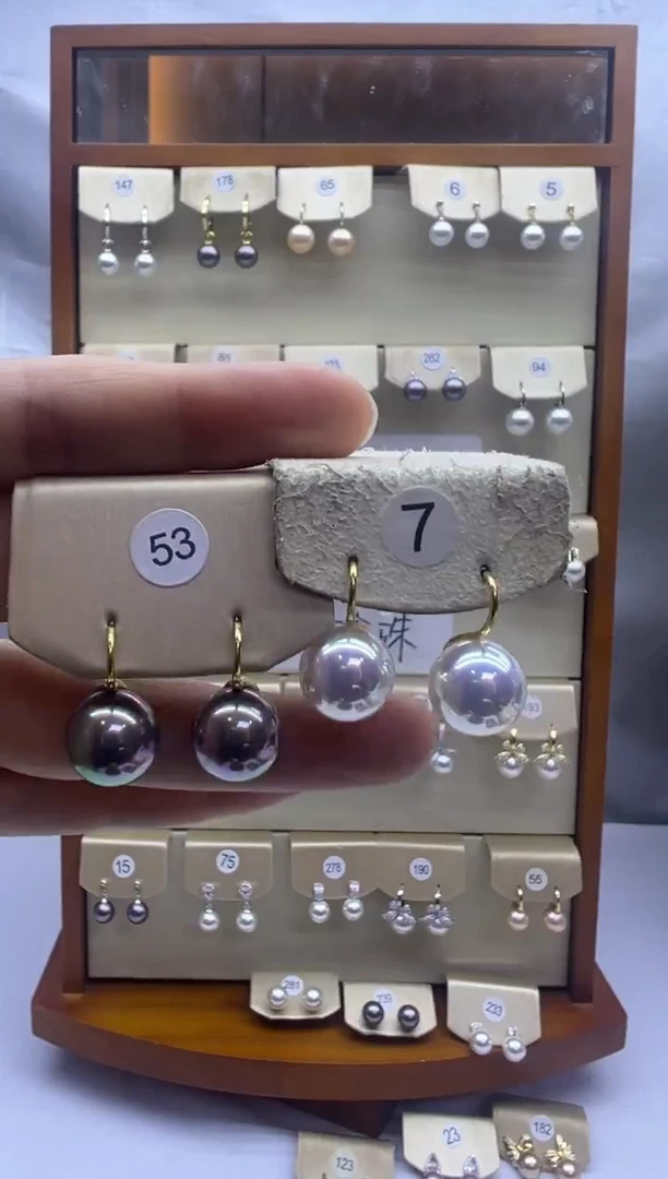 未镶嵌耳饰淡水珍珠53+7