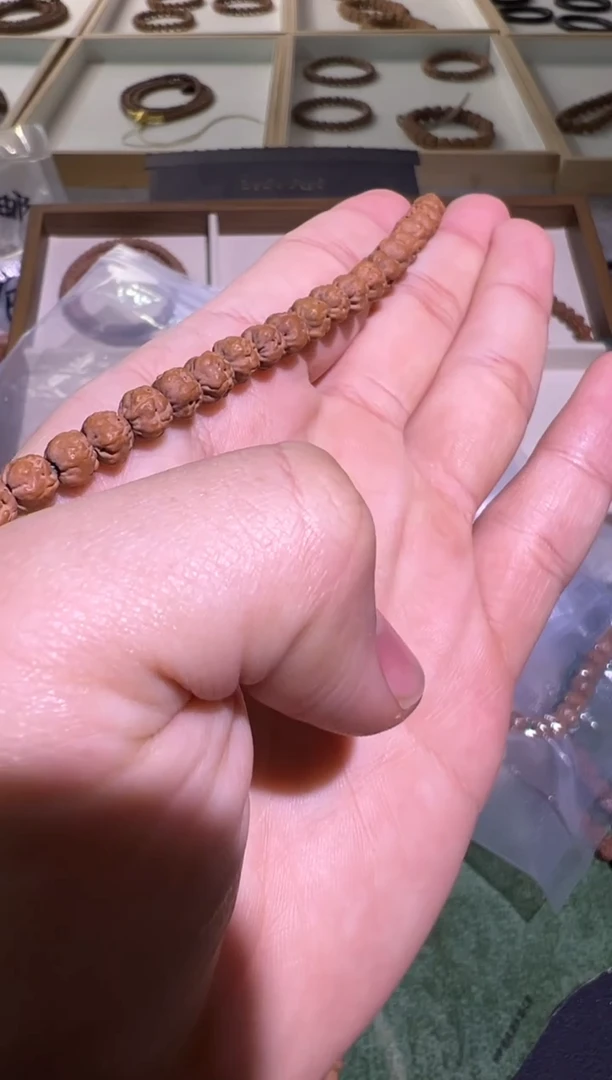 手串金刚菩提原桩佛手长串礼盒发货