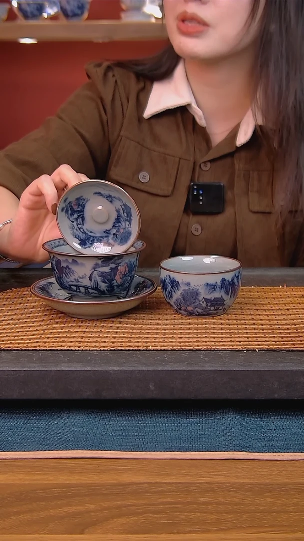 简装家用款2件套 老陶泥开片纹陶瓷茶具