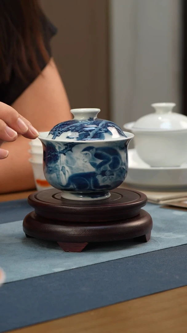 瓶非遗传承人-姚贵琥老师-封侯图盖碗