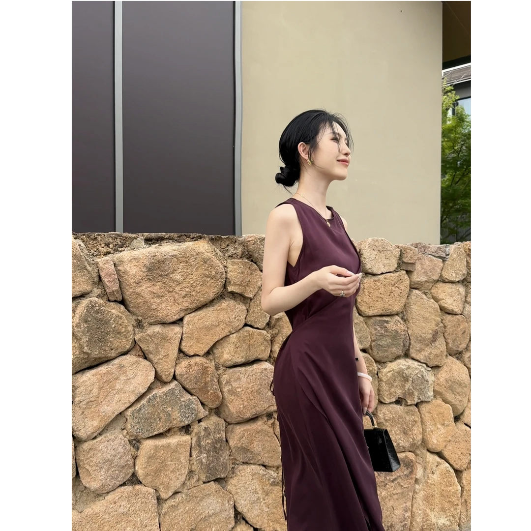 【胭脂】气质长裙显瘦时尚小众设计款连衣裙