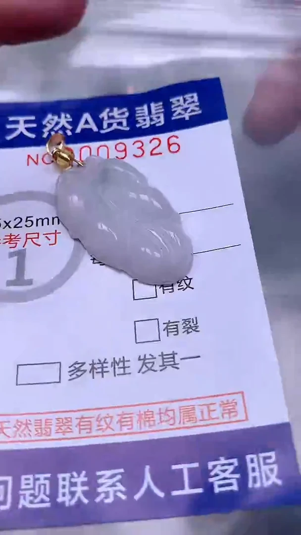 翡翠未镶嵌吊坠(不含链)1