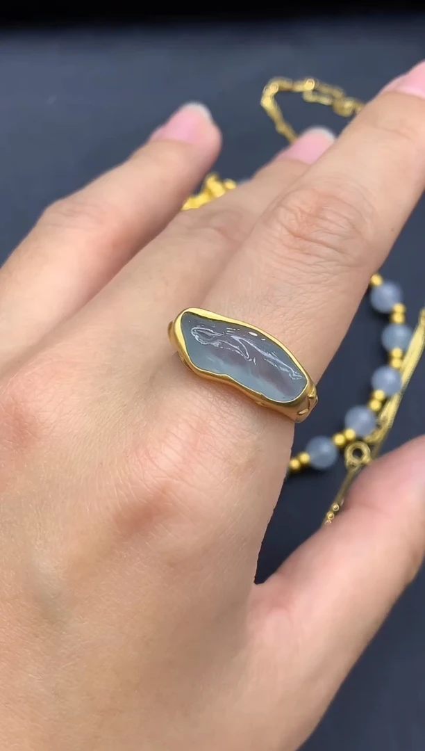 18K金镶嵌戒指翡翠454-中国好珍宝