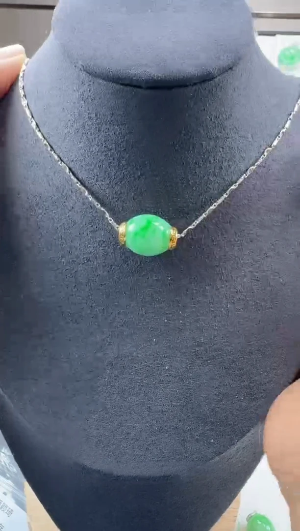 【闪购商品】翡翠颈饰18K金镶嵌K348-31路路通