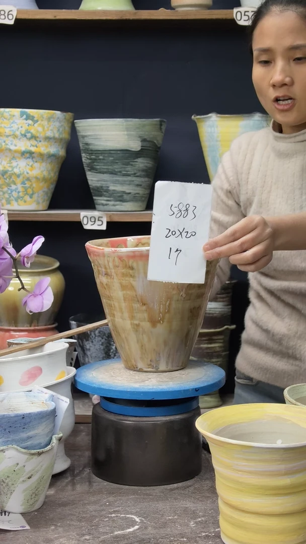 景德镇陶瓷花盆默认微瑕5883