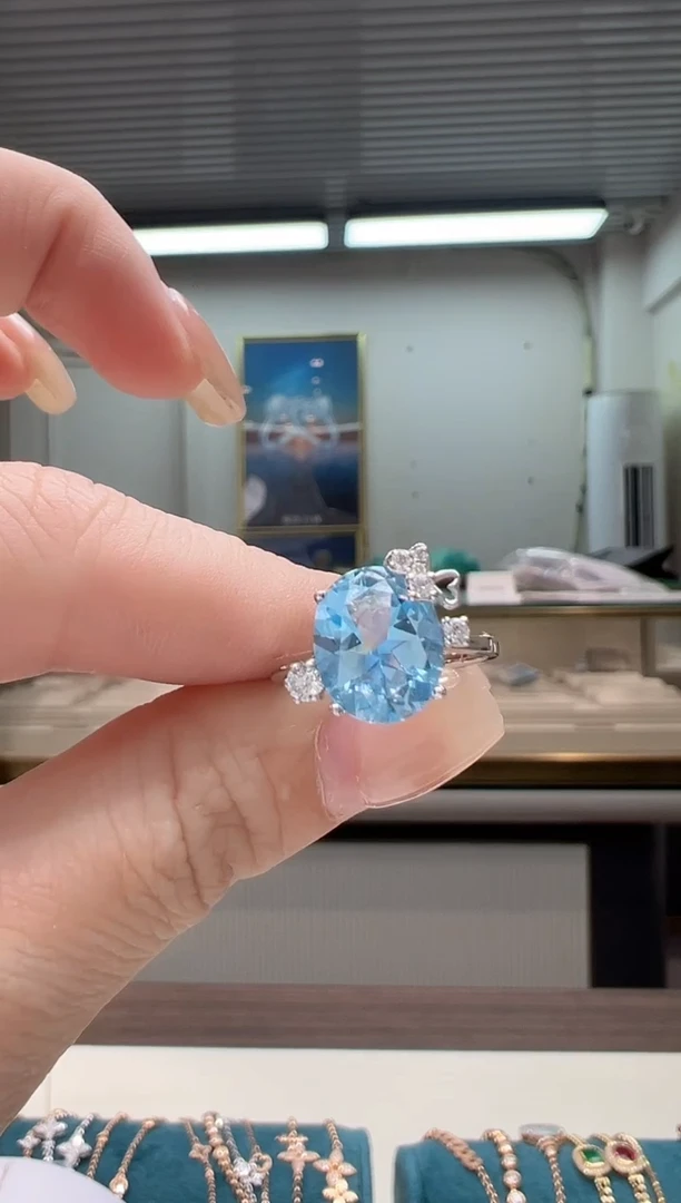 【闪购商品】托帕石戒指18K金镶嵌托帕戒指（13）