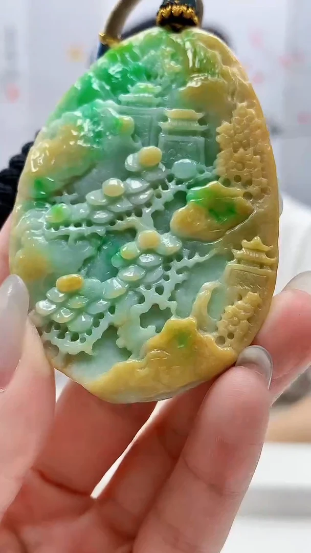 定制翡翠未镶嵌4917lr- 毛货挂件72