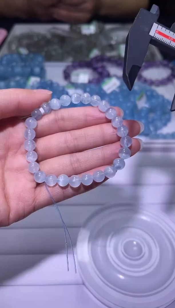 1海蓝宝石（处理）J115-7mm海蓝宝单圈-多样性发其一